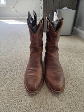 Men's Tecovas Earl Goat Leather Western Boots Roper - Classic Pull-On Style